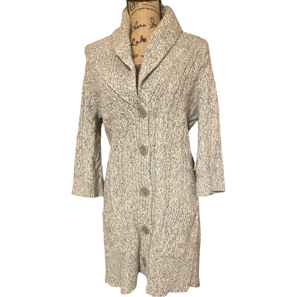 Juicy Couture Grey Button Down Midi Cardigan